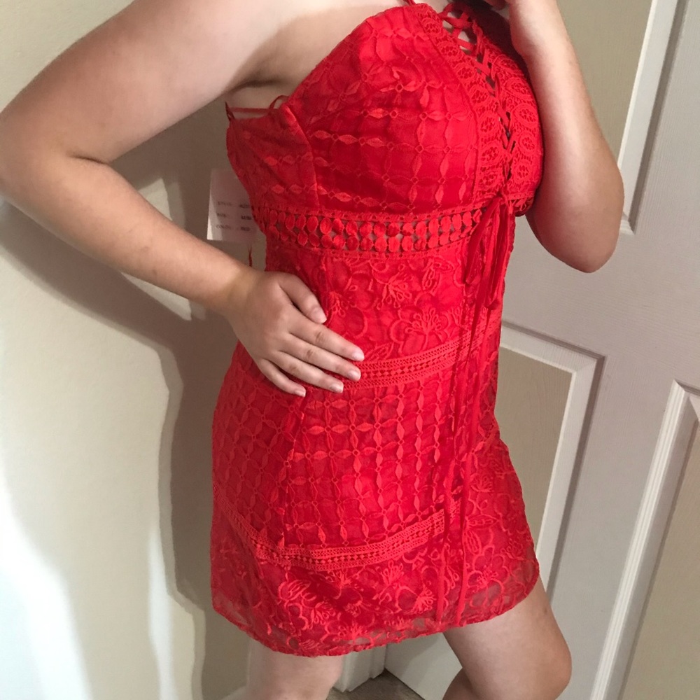 NWT sheer lacy dress by Maniju medium runs small
